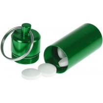 Pillendose mit Schlüsselanhänger Grün