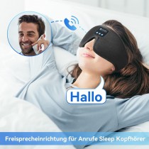 Bluetooth Schlafmaske mit Kopfhörer, Kabellose Schlafkopfhörer