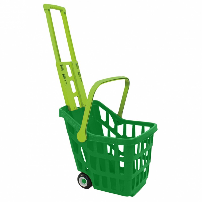 Einkaufs-Trolley, Einkaufswagen aus Kunststoff Grün