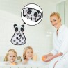 Hängende Netz-Aufbewahrungstasche mit Saugnapf für Badezimmer Panda