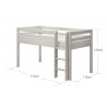 Flexa Halbhochbett Leiter Senkrecht Classic Weiss
