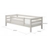 Flexa Bett 90x200 1/2 Absturzsicherung Classic Weiss