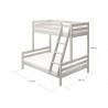 Flexa Etagenbett 90x200/140x200 Classic Weiss