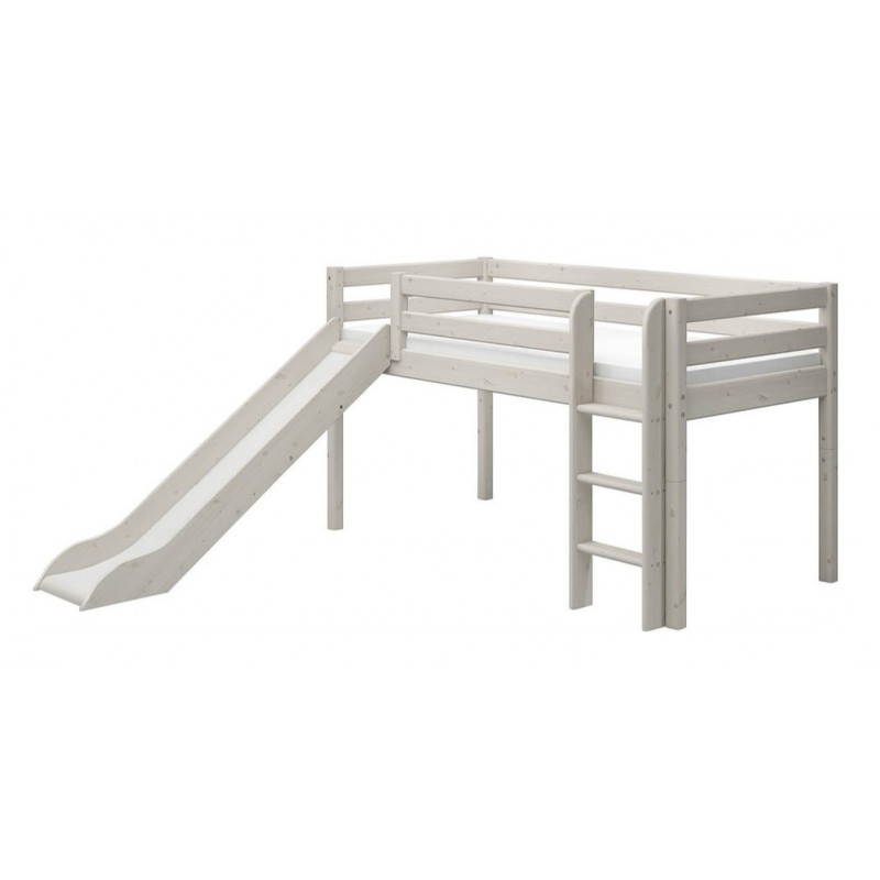 Flexa Halbhochbett Leiter Senkrecht Rutsche Classic Weiss