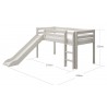 Flexa Halbhochbett Leiter Senkrecht Rutsche Classic Weiss