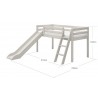 Flexa Halbhochbett Leiter Schräg Rutsche Classic Weiss