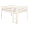 Flexa Halbhochbett 140x200 Leiter Senkrecht Classic Weiss