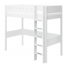 Flexa MDF Hochbett 90x200 Leiter Senkrecht Weiss