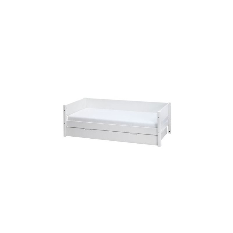 Flexa MDF Bett 90x200 mit Gästebett weiss-weiss