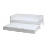 Flexa MDF Bett 90x200 mit Gästebett weiss-weiss