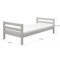 Flexa Bett 90x200 Classic Grau