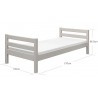Flexa Bett 90x200 Classic Grau