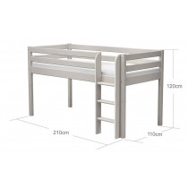 Flexa Halbhochbett Leiter Senkrecht Classic Grau
