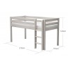 Flexa Halbhochbett Leiter Senkrecht Classic Grau