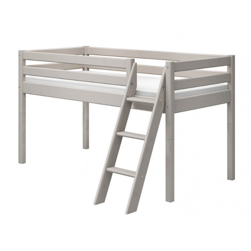 Flexa Halbhochbett Leiter Schräg Classic Grau