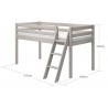 Flexa Halbhochbett Leiter Schräg Classic Grau