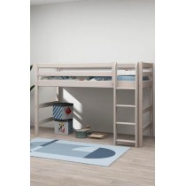 Flexa Mittelhochbett 90x200 Leiter Senkrecht Classic Grau