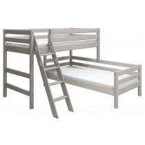 Flexa Etagenbett 90x200 Leiter Schräg Classic Grau