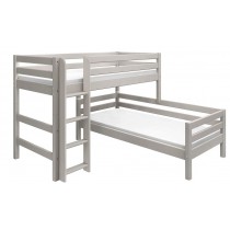 Flexa Classic Pfosten Mittelhoch Kombibett Grau