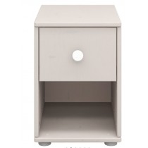 Flexa Classic Nachttisch Grey Transparent  Knöpfe Weiss