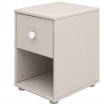 Flexa Classic Nachttisch Grey Transparent  Knöpfe Weiss