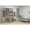 Flexa Classic Nachttisch Grey Transparent  Knöpfe Weiss