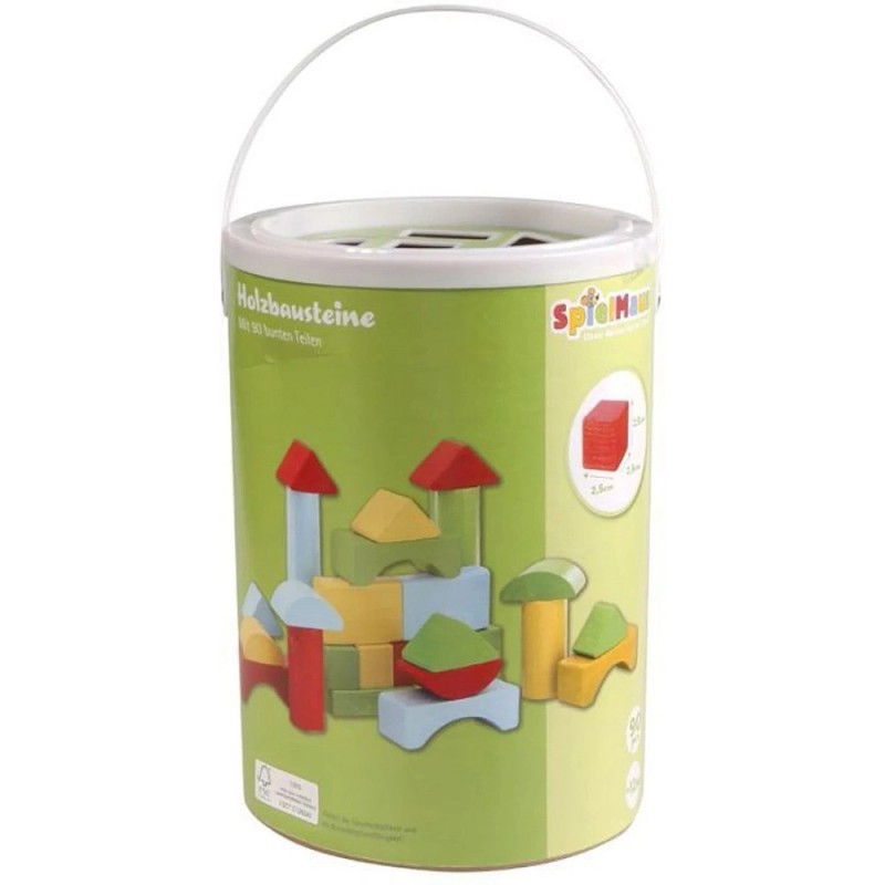 SpielMaus Holzbausteine bunt 90-teilig