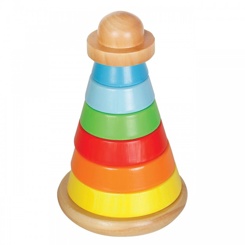 SpielMaus Stehauf-Stapelturm aus Holz 8-teilig