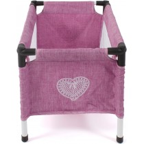 Puppen-Reisebett Jeans Pink