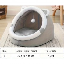 Katzenbett, Katzenhaus mit hängenden Plüschball