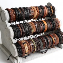 50 Stück Leder Armbänder Mix Styles Grösse verstellbarHandgemachte Leder Armbänder