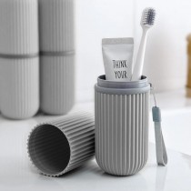Zahnbürstenbox, Zahnbürsten Etui, Zahnbürstenbecher Grau