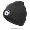 Beanie-Mütze mit LED Licht Universalgrösse Grau
