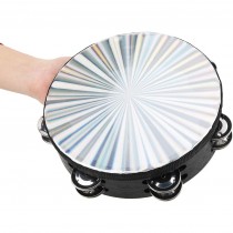 Zweireihiges Jingle-Tamburin mit Regenbogen-Trommelfell