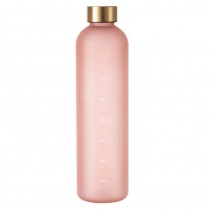 1l Wasserflasche mit Zeitmarkierungen Rosa