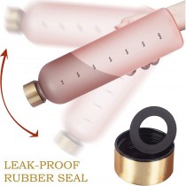 1l Wasserflasche mit Zeitmarkierungen