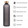1l Wasserflasche mit Zeitmarkierungen Schwarz