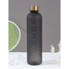 1l Wasserflasche mit Zeitmarkierungen Schwarz