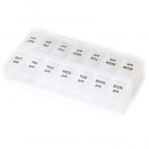 Tablettenbox 1 Woche - morgens und abends Transparent