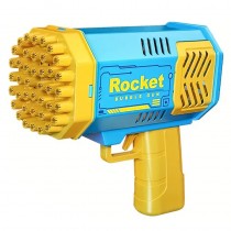 40-Loch Elektrische Seifenblasenmaschine, automatische Seifenblasenpistole Gelb Blau