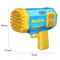 40-Loch Elektrische Seifenblasenmaschine, automatische Seifenblasenpistole Gelb Blau