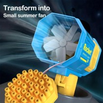 40-Loch Elektrische Seifenblasenmaschine, automatische Seifenblasenpistole Gelb Blau