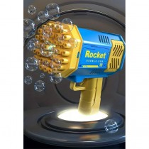 40-Loch Elektrische Seifenblasenmaschine, automatische Seifenblasenpistole Gelb Blau