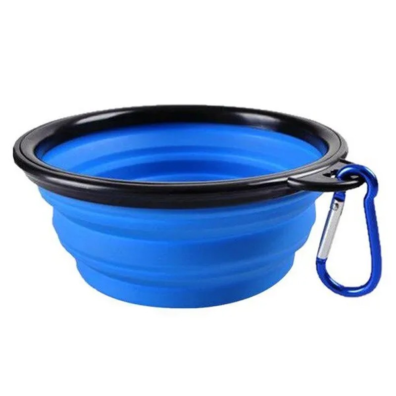Faltbarer Reise-Hundenapf, Fressnapf, 1000 ml Blau