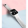 P1 Fashion LED-Digitaluhr mit Silikonarmband 12-Stunden-Anzeige Weiss
