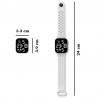 P1 Fashion LED-Digitaluhr mit Silikonarmband 12-Stunden-Anzeige Weiss