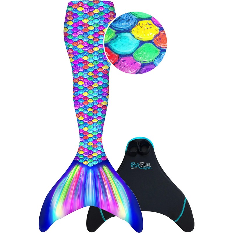 FinFun Meerjungfrau Mermaidens Meerjungfrauflosse Grösse S-M Rainbow