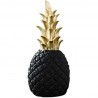 Ananas Dekoration Schwarz Gold 18cm