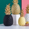 Ananas Dekoration Schwarz Gold 15cm