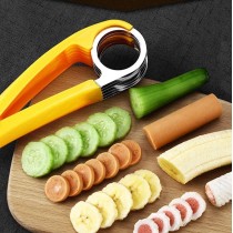 Edelstahl Bananenschneider Gemüseschneider Wurstschneider Obstschneider